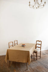 Immaculate Vegan - AmourLinen Linen tablecloth in Mustard