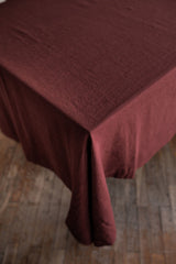 Immaculate Vegan - AmourLinen Linen tablecloth in Terracotta
