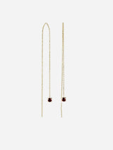 Immaculate Vegan - Ana Dyla Asya Recycled 925 Sterling Silver Garnet Earrings | Gold Vermeil