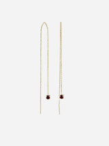 Immaculate Vegan - Ana Dyla Asya Recycled 925 Sterling Silver Garnet Earrings | Gold Vermeil