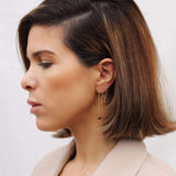 Immaculate Vegan - Ana Dyla Asya Recycled 925 Sterling Silver Garnet Earrings | Gold Vermeil