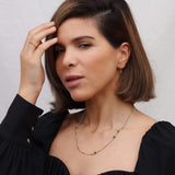 Immaculate Vegan - Ana Dyla Gemma Recycled 925 Sterling Silver Black Spinel Necklace | Gold Vermeil