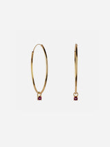 Immaculate Vegan - Ana Dyla Irem Recycled 925 Sterling Silver Pink Topaz Hoop Earrings | Gold Vermeil