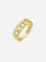 Immaculate Vegan - Ana Dyla Nina Recycled 925 Sterling Silver Ring | 18ct Gold Plated