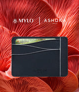 Immaculate Vegan - ASHOKA Paris Grand porte-cartes en champignon Mylo™️ blanc