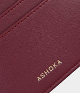 Immaculate Vegan - ASHOKA Paris Porte-cartes zippé Apple Skin Bordeaux