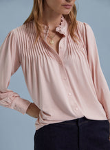 Immaculate Vegan - Baukjen Imken LENZING™ ECOVERO™ Jersey Pintuck Blouse | Powder Pink