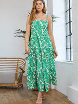 Immaculate Vegan - Baukjen Montserrat Florence Print Organic Cotton Maxi Dress | Green