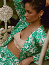 Immaculate Vegan - Baukjen Montserrat Organic Cotton Floral Kimono | Green Florence Print