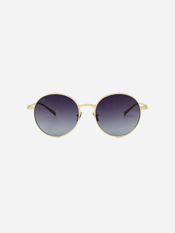 Bird Eyewear Luna Repurposed Aluminium Sunglasses | Multiple Colours Gold - Charcoal Lens