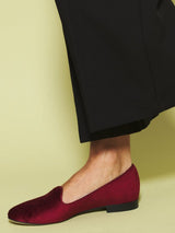 Immaculate Vegan - BLOOM Tara Cotton Velvet Vegan Loafers | Red