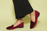 Immaculate Vegan - BLOOM TARA RED VELVET SLIPPERS
