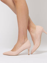 Immaculate Vegan - BLOOM Vegan Suede Pointed Toe Pumps | Nude