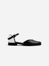 Immaculate Vegan - Bohema Alexa Desserto® Cactus Leather Vegan Ballerina Pumps | Black & White