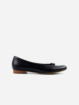 Immaculate Vegan - Bohema Audrey Grape Leather Vegan Ballerina Pumps | Black