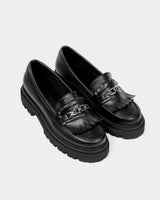 Immaculate Vegan - Bohema Chunky Loafers Black Grape Leather Loafers