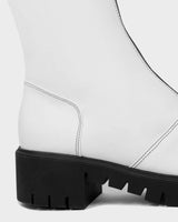 Immaculate Vegan - Bohema Cyber Boots White cactus leather ankle boots