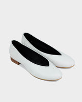 Immaculate Vegan - Bohema Desserto® Cactus Leather Vegan Ballerina Pumps | White