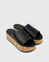 Immaculate Vegan - Bohema Geigi Flatforms grape leather sandals