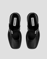 Immaculate Vegan - Bohema Squared Pumps Black made of Grape Leather