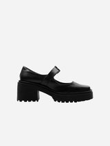 Immaculate Vegan - Bohema Grape Leather Vegan Squared Pumps | Black UK4 / EU36 / US6