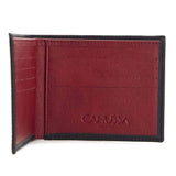 Immaculate Vegan - Canussa Slim Bifold Vegan Leather Wallet | Black & Red