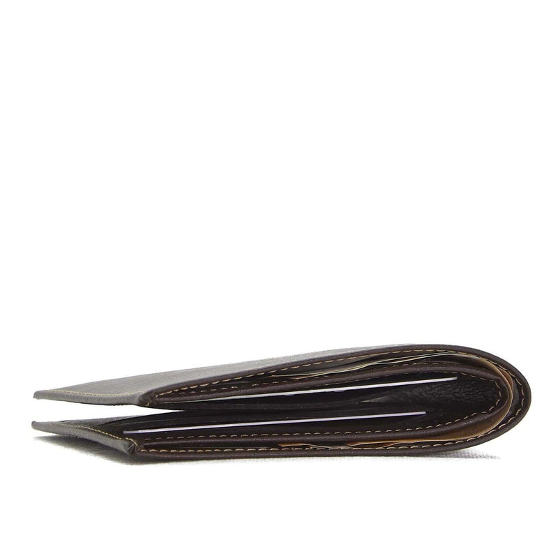 Canussa Slim Bifold Vegan Leather Wallet | Dark Brown