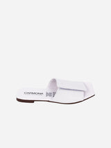 Immaculate Vegan - Carmona Collection Andrea Cactus Leather Vegan Sandals | White