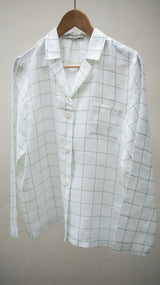 Immaculate Vegan - Charlotte Dunn Design Natural Edition Check Linen Pyjama Set | Long