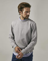 Immaculate Vegan - Cut & Pin Organic Cotton Popper Shoulder Sweatshirt | Grey