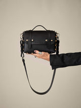 Immaculate Vegan - FRIDA ROME The WEEK/END Cactus Leather Vegan Studded Crossbody Bag | Black