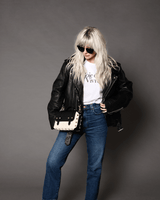 Immaculate Vegan - FRIDA ROME The WEEK/END Cactus Leather Vegan Studded Crossbody Bag | Black