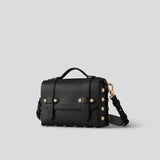 Immaculate Vegan - FRIDA ROME The WEEK/END Cactus Leather Vegan Studded Crossbody Bag | Black