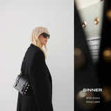 Immaculate Vegan - FRIDA ROME The WEEK/END Cactus Leather Vegan Studded Crossbody Bag | Black