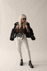 Immaculate Vegan - FRIDA ROME The WEEK/END Crossbody Add-On | Vegan Shearling Panel