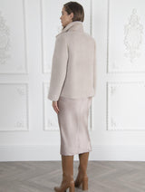 Immaculate Vegan - Issy London SIGNATURE Ava Recycled Faux Fur Jacket Pale Blush