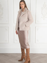 Immaculate Vegan - Issy London Signature Ava Recycled Faux Fur Jacket | Pale Blush