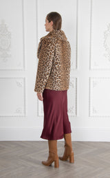 Immaculate Vegan - Issy London SIGNATURE Lena Recycled Faux Fur Jacket Leopard