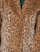 Immaculate Vegan - Issy London SIGNATURE Lena Recycled Faux Fur Jacket Leopard