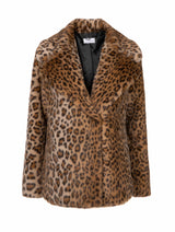 Immaculate Vegan - Issy London SIGNATURE Lena Recycled Faux Fur Jacket Leopard