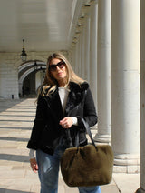 Immaculate Vegan - Issy London WEEKEND Claudette Recycled Faux Fur Bag Leopard