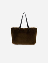 Immaculate Vegan - Issy London Weekend Claudette Recycled Faux Fur Tote Bag | Multiple Colours