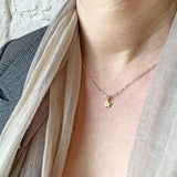 Immaculate Vegan - JULIA THOMPSON JEWELLERY Fairtrade Gold & White Sapphire Star Pendant Necklace