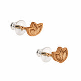 Immaculate Vegan - Fairtrade Rose Gold Leaf Stud Earrings | 9ct