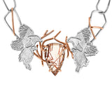 Immaculate Vegan - JULIA THOMPSON JEWELLERY Silver & Fairtrade Rose Gold Red Rutile Magpie Necklace