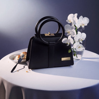 Kaila Katherine Bloomsbury Cactus Leather Vegan Bag | Black