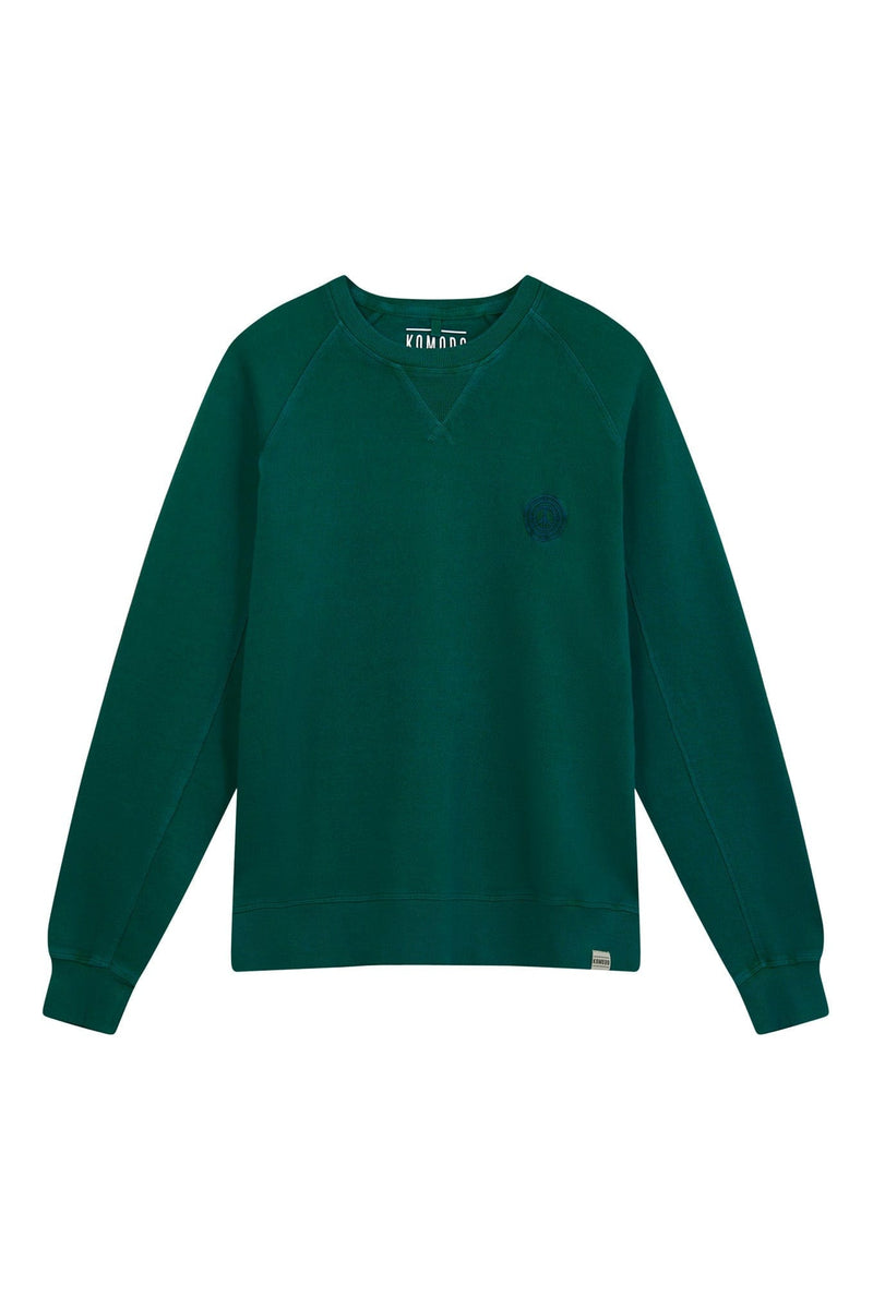 KOMODO ANTON Sweatshirt Mens - GOTS Organic Cotton Teal Green