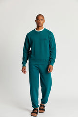 Immaculate Vegan - KOMODO ANTON Sweatshirt Mens - GOTS Organic Cotton Teal Green