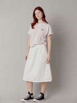 Immaculate Vegan - KOMODO NAMI Organic Cotton Midi Skirt - White SIZE 5 / UK 16 / EUR 44