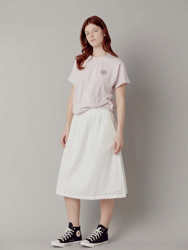 KOMODO NAMI Organic Cotton Midi Skirt - White SIZE 5 / UK 16 / EUR 44